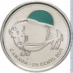25 центов 2011 г. Канада(11) -241.3 - реверс