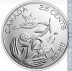 25 центов 2017 г. Канада(11) -241.3 - аверс