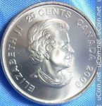 25 центов 2009 г. Канада(11) -241.3 - аверс