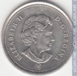25 центов 2009 г. Канада(11) -241.3 - реверс