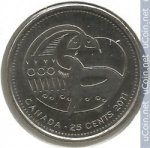 25 центов 2011 г. Канада(11) -241.3 - аверс