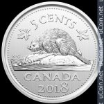 5 центов 2018 г. Канада(11) -241.3 - аверс