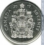 50 центов 2017 г. Канада(11) -241.3 - аверс