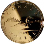 1 доллар 1989 г. Канада(11) -241.3 - реверс