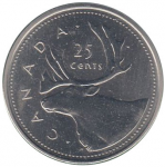 25 центов 2002 г. Канада(11) -241.3 - аверс