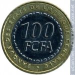 100 франков 2006 г. Центрально-африканская республика (25) - 9.6 - аверс