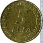5 франков 2006 г. Центрально-африканская республика (25) - 9.6 - аверс