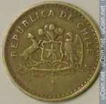 100 песо 1981 г. Чили(25) - 8.5 - реверс