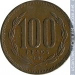 100 песо 2000 г. Чили(25) - 8.5 - аверс