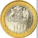 100 песо 2006 г. Чили(25) - 8.5 - реверс