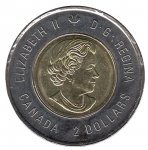 2 доллара 2014 г. Канада(11) -241.3 - аверс