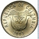 50 песо 2003 г. Колумбия(12) -21.9 - аверс