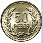 50 песо 2003 г. Колумбия(12) -21.9 - реверс