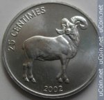 25 сентимо 2002 г. ДР  Конго (8) - 310.3 - аверс