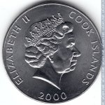 5 центов 2000 г. Острова Кука(17) - 1535.6 - аверс