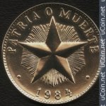 1 песо 1984 г. Куба(12) -110.7 - реверс