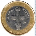 1 евро 2008 г. Кипр(11) - 127.3 - аверс