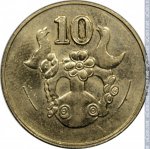 10 центов 2004 г. Кипр(11) - 126.3 - реверс