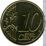 10 центов 2008 г. Кипр(11) - 127.3 - реверс