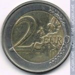 2 евро 2008 г. Кипр(11) - 127.3 - аверс