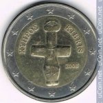 2 евро 2008 г. Кипр(11) - 127.3 - реверс