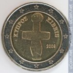 2 евро 2009 г. Кипр(11) - 127.3 - реверс
