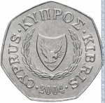 50 центов 2004 г. Кипр(11) - 126.3 - аверс