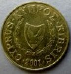 5 центов 2001 г. Кипр(11) - 127.3 - реверс