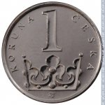 1 крона 1993 г. Чехия(25) - 148.2 - реверс