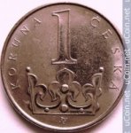 1 крона 2001 г. Чехия(25) - 148.2 - аверс