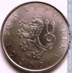 1 крона 2001 г. Чехия(25) - 148.2 - реверс