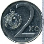 2 кроны 1996 г. Чехия(25) - 148.2 - реверс