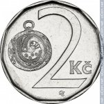 2 кроны 2009 г. Чехия(25) - 148.2 - реверс