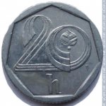 20 гелеров 1993 г. Чехия(25) - 148.2 - реверс