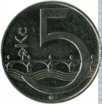 5 крон 2002 г. Чехия(25) - 148.2 - реверс