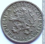 1 крона 1922 г. Чехия(25) - 148.2 - реверс