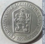 10 гелеров 1970 г. Чехия(25) - 148.2 - реверс