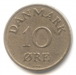 10 эре 1950 г. Дания(28) -131.8 - аверс