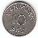 10 эре 1953 г. Дания(28) -131.8 - аверс