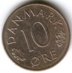 10 эре 1987 г. Дания(28) -131.8 - аверс
