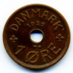 1 эре 1929 г. Дания(28) -131.8 - аверс