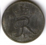 1 эре 1952 г. Дания(28) -131.8 - реверс