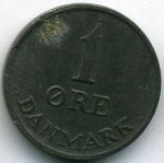 1 эре 1954 г. Дания(28) -131.8 - аверс
