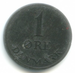 1 эре 1955 г. Дания(28) -131.8 - аверс