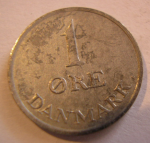 1 эре 1965 г. Дания(28) -131.8 - аверс