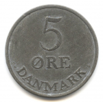 5 эре 1961 г. Дания(28) -131.8 - аверс
