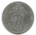 5 эре 1961 г. Дания(28) -131.8 - реверс