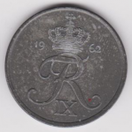 5 эре 1962 г. Дания(28) -131.8 - реверс