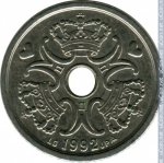1 крона 1992 г. Дания(28) -131.8 - аверс
