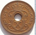 1 эре 1938 г. Дания(28) -131.8 - аверс